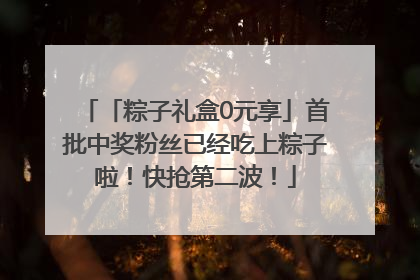 「粽子礼盒0元享」首批中奖粉丝已经吃上粽子啦！快抢第二波！