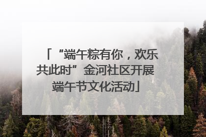 “端午粽有你，欢乐共此时”金河社区开展端午节文化活动