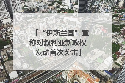“伊斯兰国”宣称对叙利亚新政权发动首次袭击