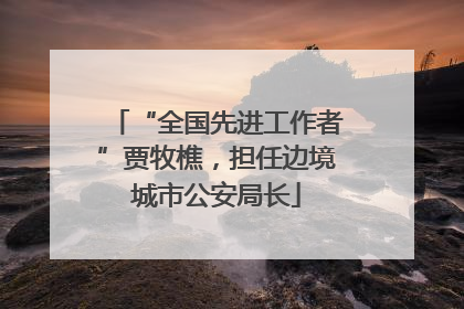 “全国先进工作者”贾牧樵，担任边境城市公安局长