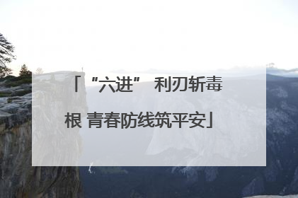 “六进” 利刃斩毒根 青春防线筑平安