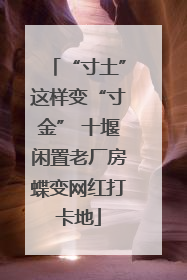 “寸土”这样变“寸金” 十堰闲置老厂房蝶变网红打卡地