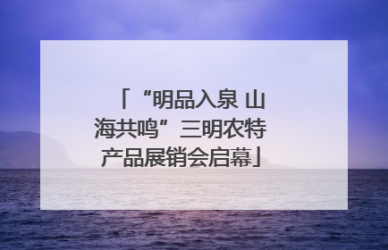 “明品入泉 山海共鸣”三明农特产品展销会启幕