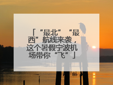 “最北”“最西”航线来袭，这个暑假宁波机场带你“飞”