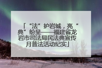 “法”护岩城，亮“典”纷呈——福建省龙岩市司法局民法典宣传月普法活动纪实