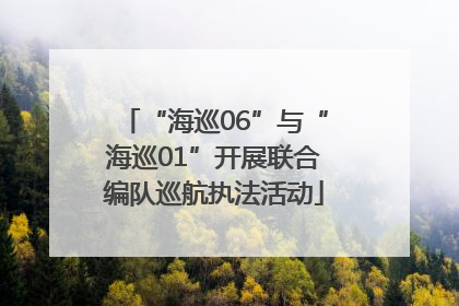 “海巡06”与“海巡01”开展联合编队巡航执法活动