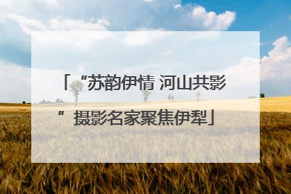 “苏韵伊情 河山共影”摄影名家聚焦伊犁