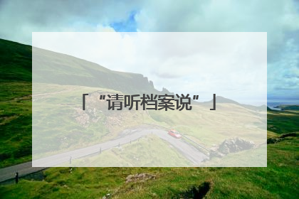 “请听档案说”