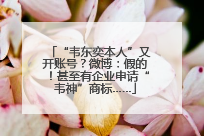 “韦东奕本人”又开账号？微博：假的！甚至有企业申请“韦神”商标……