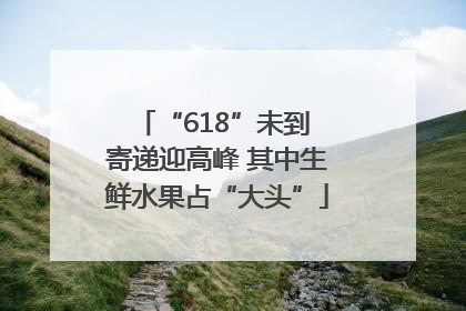 “618”未到 寄递迎高峰 其中生鲜水果占“大头”