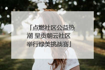 点燃社区公益热潮 呈贡朝云社区举行绿美挑战赛
