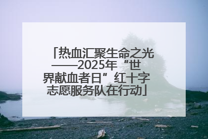 热血汇聚生命之光——2025年“世界献血者日”红十字志愿服务队在行动