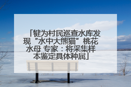 犍为村民巡查水库发现“水中大熊猫”桃花水母 专家：将采集样本鉴定具体种属