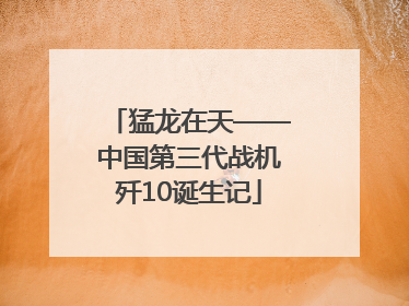 猛龙在天——中国第三代战机歼10诞生记