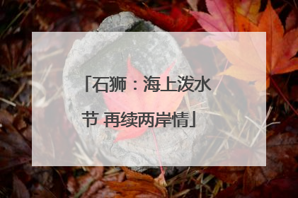 石狮：海上泼水节 再续两岸情