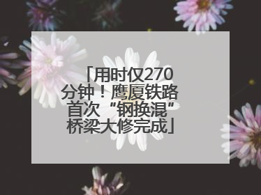 用时仅270分钟！鹰厦铁路首次“钢换混”桥梁大修完成