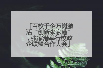 百校千企万岗激活“创新张家港”，张家港举行校政企联盟合作大会