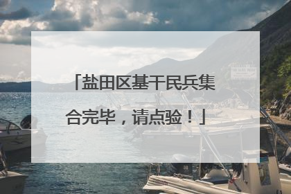 盐田区基干民兵集合完毕，请点验！