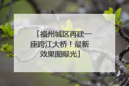 福州城区再建一座跨江大桥！最新效果图曝光