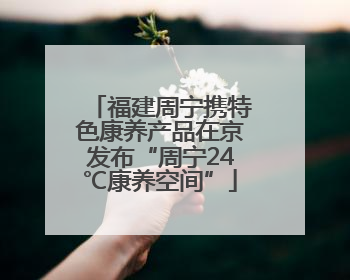 福建周宁携特色康养产品在京发布“周宁24℃康养空间”