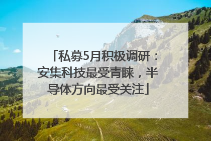 私募5月积极调研：安集科技最受青睐，半导体方向最受关注