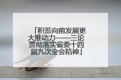 积蓄向前发展更大推动力——三论贯彻落实省委十四届九次全会精神