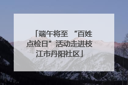 端午将至 “百姓点检日”活动走进枝江市丹阳社区