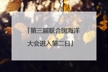 第三届联合国海洋大会进入第二日