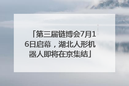第三届链博会7月16日启幕，湖北人形机器人即将在京集结