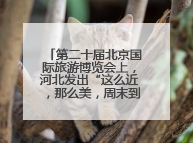 第二十届北京国际旅游博览会上，河北发出“这么近，那么美，周末到河北”盛情邀约