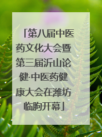 第八届中医药文化大会暨第三届沂山论健·中医药健康大会在潍坊临朐开幕