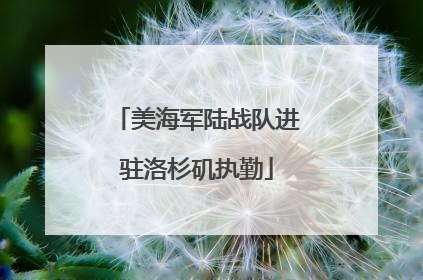 美海军陆战队进驻洛杉矶执勤