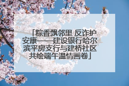 粽香飘邻里 反诈护安康——建设银行哈尔滨平房支行与建桥社区共绘端午温情画卷