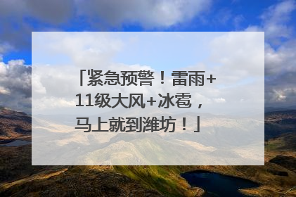 紧急预警！雷雨+11级大风+冰雹，马上就到潍坊！