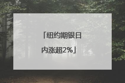 纽约期银日内涨超2%