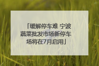 缓解停车难 宁波蔬菜批发市场新停车场将在7月启用