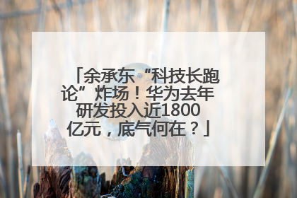 余承东“科技长跑论”炸场！华为去年研发投入近1800亿元，底气何在？