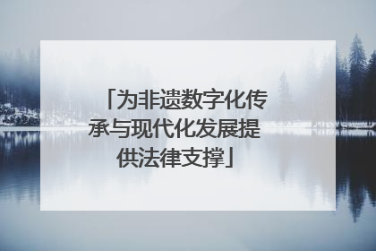 为非遗数字化传承与现代化发展提供法律支撑