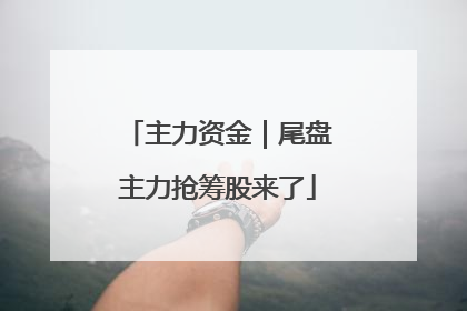 主力资金｜尾盘主力抢筹股来了