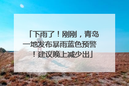 下雨了！刚刚，青岛一地发布暴雨蓝色预警！建议晚上减少出