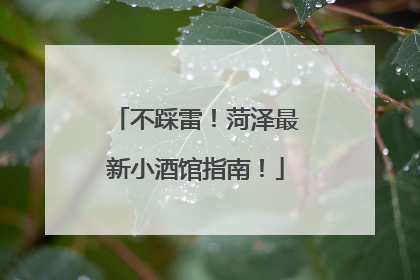 不踩雷！菏泽最新小酒馆指南！