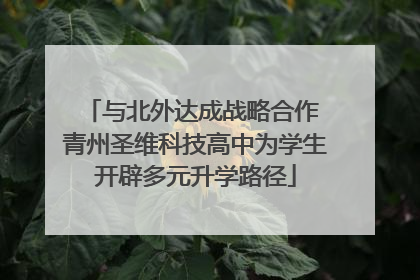与北外达成战略合作 青州圣维科技高中为学生开辟多元升学路径
