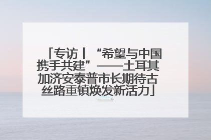 专访丨“希望与中国携手共建”——土耳其加济安泰普市长期待古丝路重镇焕发新活力