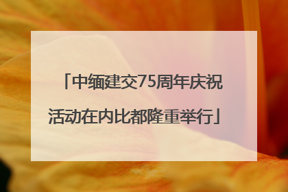 中缅建交75周年庆祝活动在内比都隆重举行