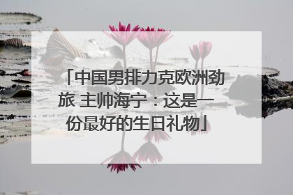 中国男排力克欧洲劲旅 主帅海宁：这是一份最好的生日礼物