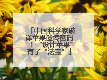 中国科学家破译苹果遗传密码！“设计苹果”有了“法宝”