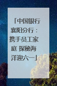 中国银行襄阳分行：携手员工家庭 探秘海洋迎六一