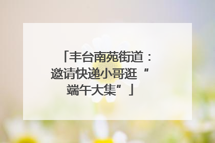丰台南苑街道：邀请快递小哥逛“端午大集”