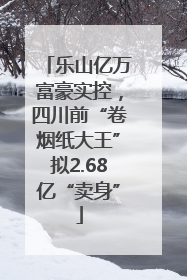 乐山亿万富豪实控，四川前“卷烟纸大王”拟2.68亿“卖身”