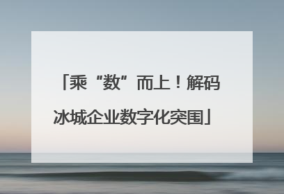 乘“数”而上！解码冰城企业数字化突围
